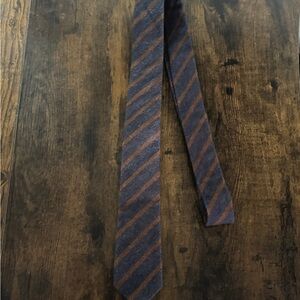 Original Penguin Navy and Brown Striped Tie